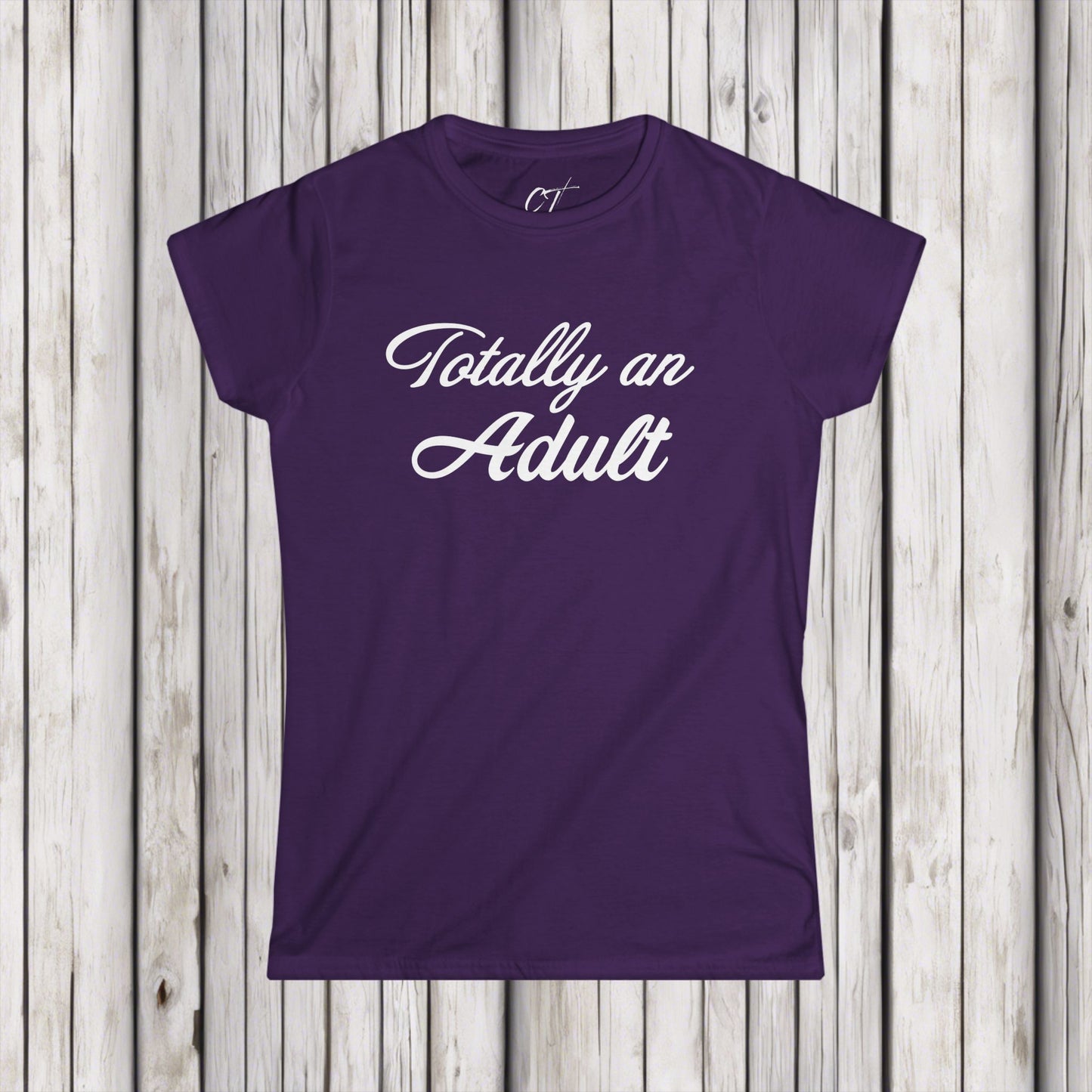 Totally an Adult, Mischievous Apparel, Women's Tee, Sarcastic Shirt, Smartass Shirt, Funny shirt, Funny Gift, Humorous Shirt