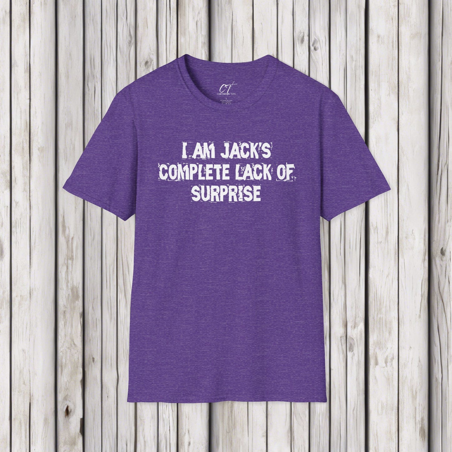 I am Jack's complete lack of suprise, Fight Club, Sarcastic Shirt, Smartass Shirt, Adult Humor Shirt, Funny shirt, Funny Gift