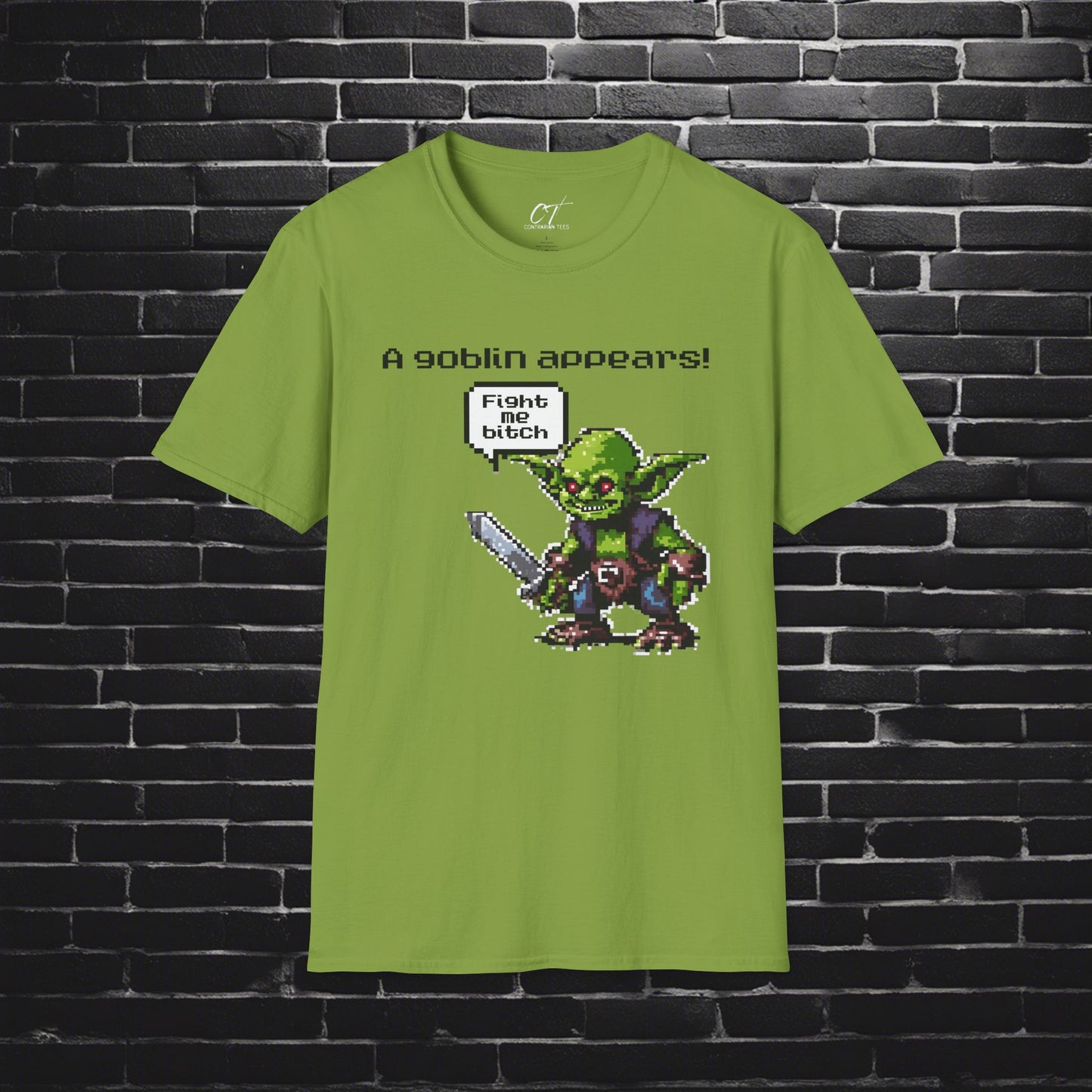 A goblin appears, Mens T-shirt, Funny shirt, Funny Gift, Humorous Shirt, 8 bit art, Dungeons and dragons, nerd shirt, video game shirt