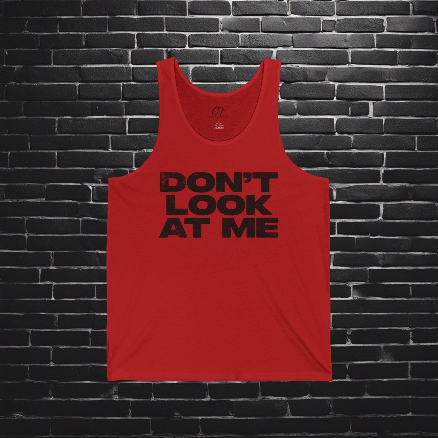 Don't Look At Me, Funny Graphic Tee, Sarcastic T-Shirt, Introvert Shirt, Anti Social Top, Mens Tank