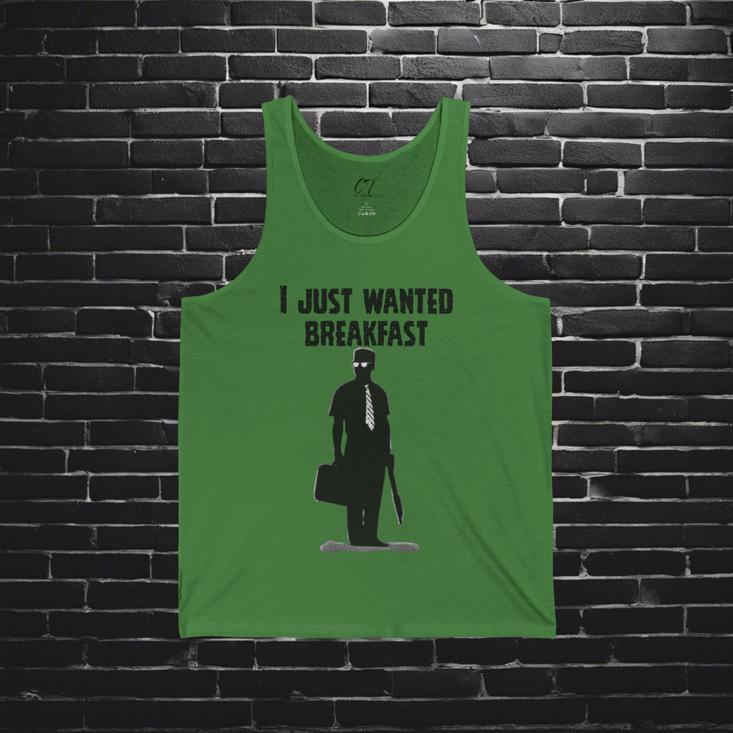 Falling Down, I just wanted breakfast, Dark Humor, Movie quote Tank, Mischievous Apparel, Inside joke, Funny GIft
