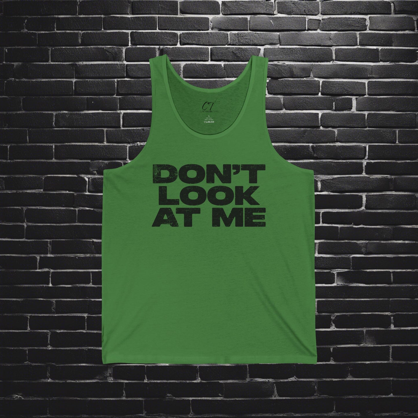 Don't Look At Me, Funny Graphic Tee, Sarcastic T-Shirt, Introvert Shirt, Anti Social Top, Mens Tank