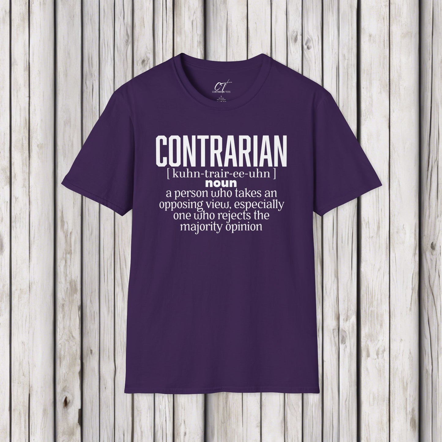 Contrarian, Definition T-Shirt, Funny Unisex Tee, Gift for Free Thinkers, Unique Apparel for Debaters, Philosophy Lover Shirt, Casual Wear
