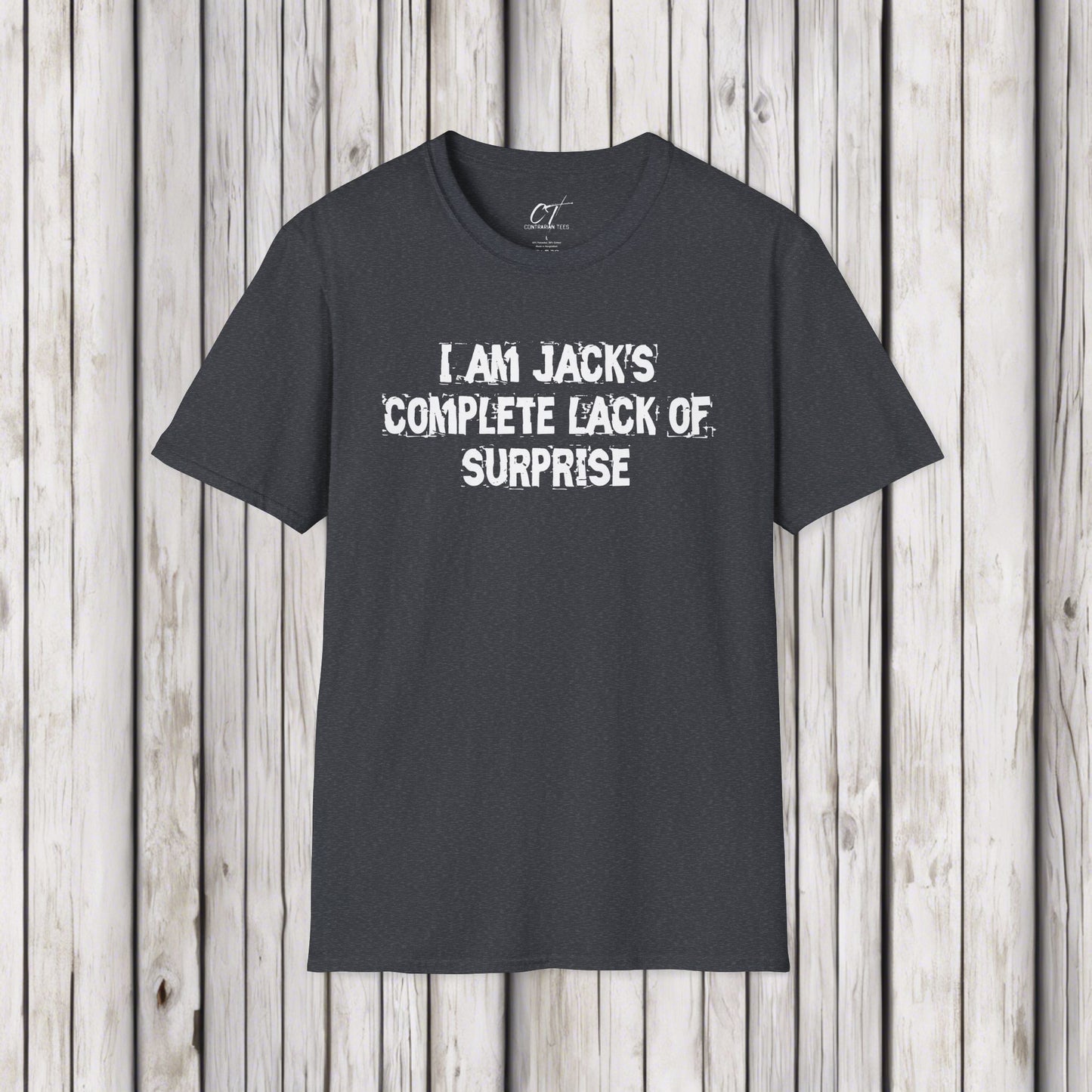I am Jack's complete lack of suprise, Fight Club, Sarcastic Shirt, Smartass Shirt, Adult Humor Shirt, Funny shirt, Funny Gift