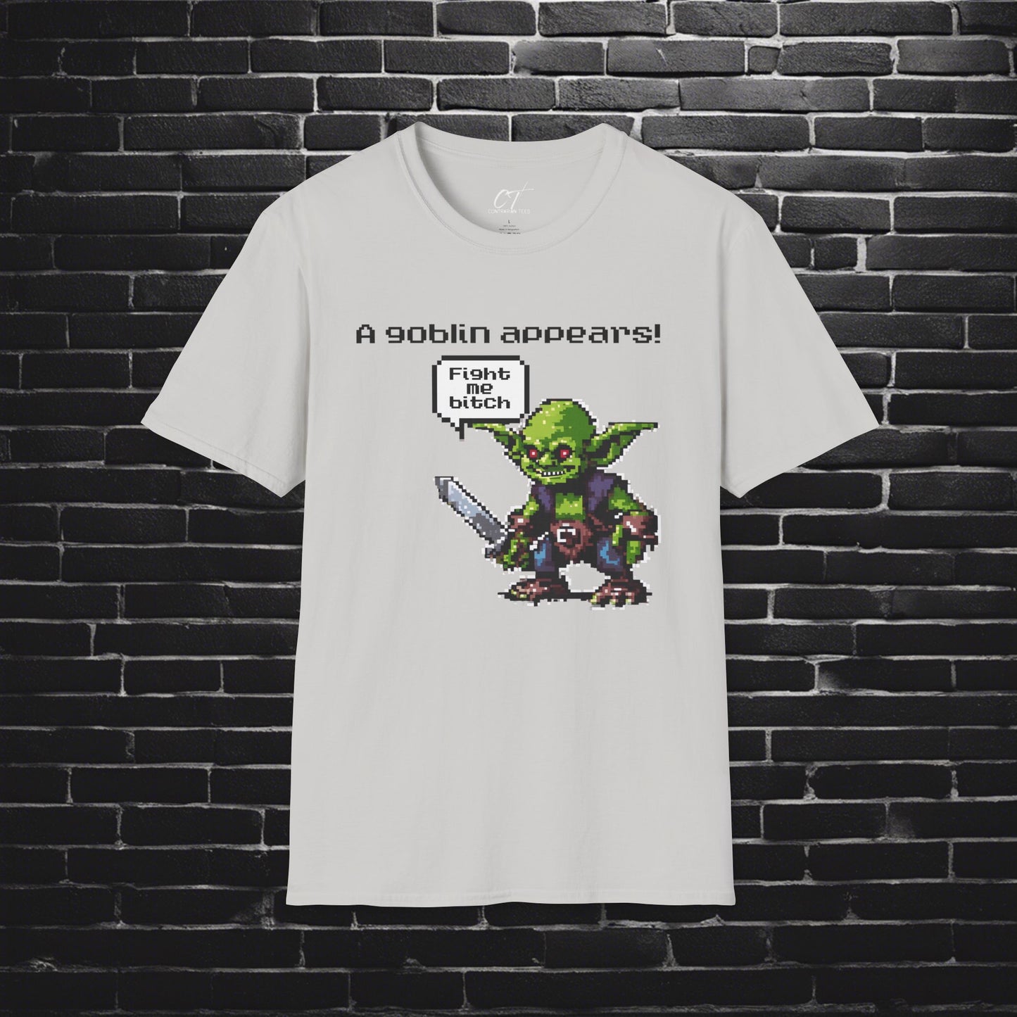 A goblin appears, Mens T-shirt, Funny shirt, Funny Gift, Humorous Shirt, 8 bit art, Dungeons and dragons, nerd shirt, video game shirt