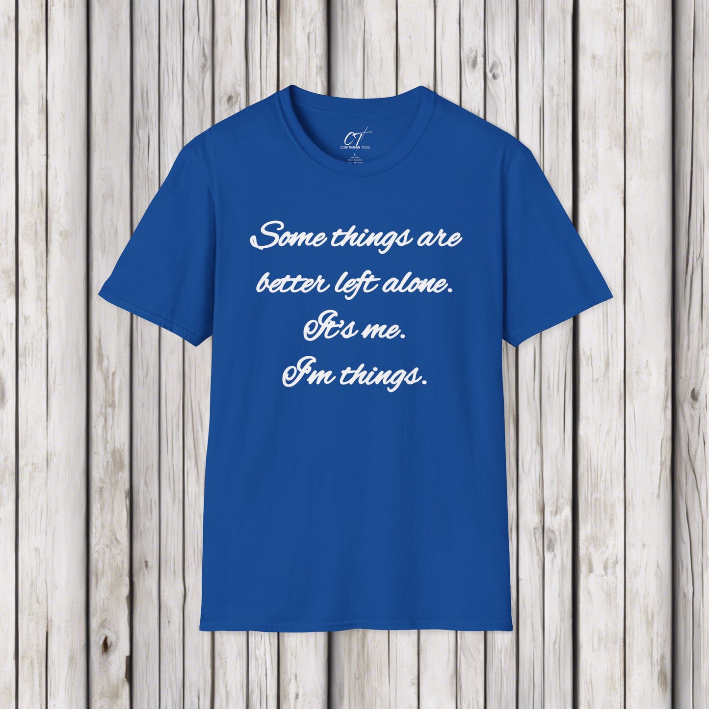 Some things are better left alone, It's me I'm things, Mens T-shirt, Sarcastic Shirt, Adult Humor Shirt, Funny shirt, Humorous Shirt