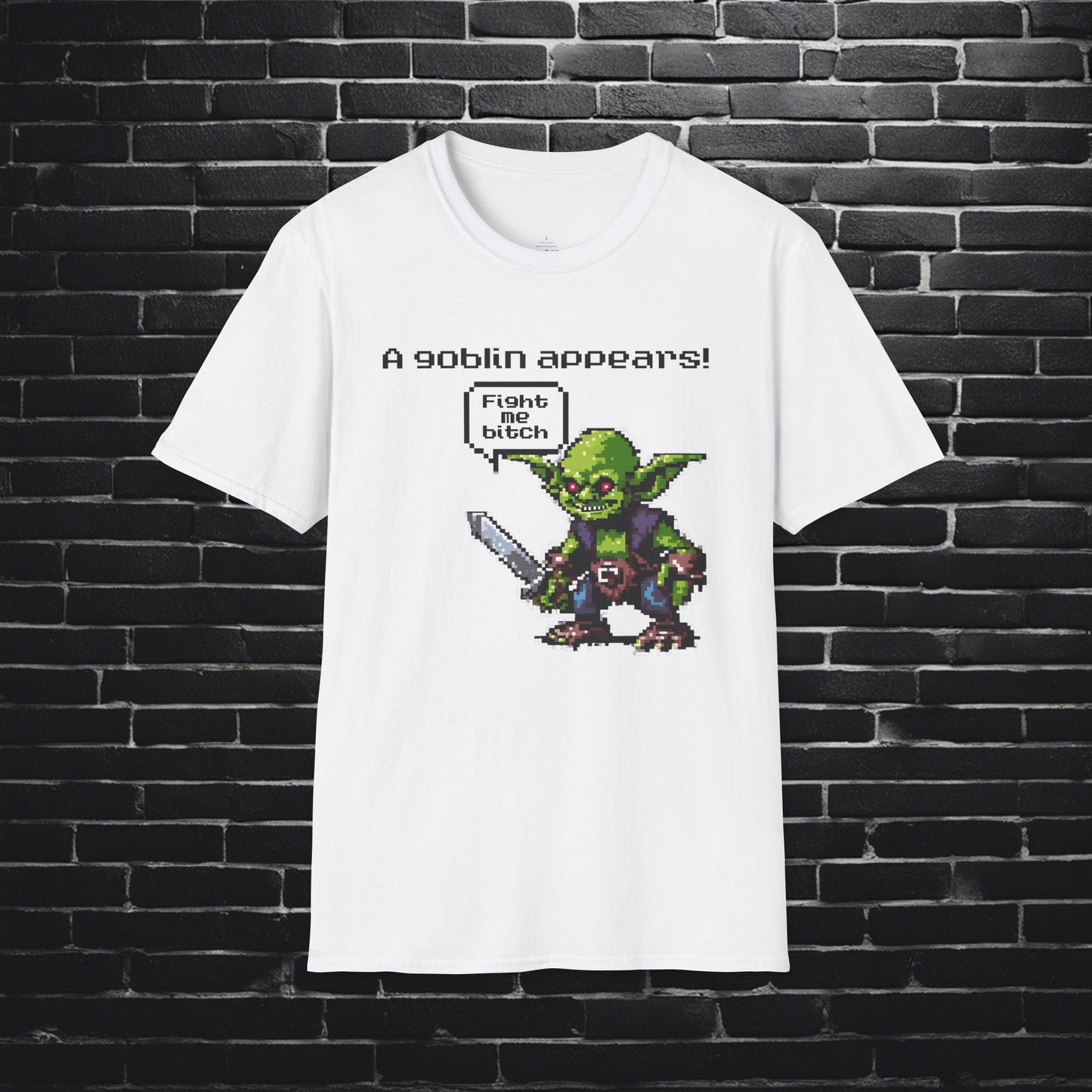 A goblin appears, Mens T-shirt, Funny shirt, Funny Gift, Humorous Shirt, 8 bit art, Dungeons and dragons, nerd shirt, video game shirt