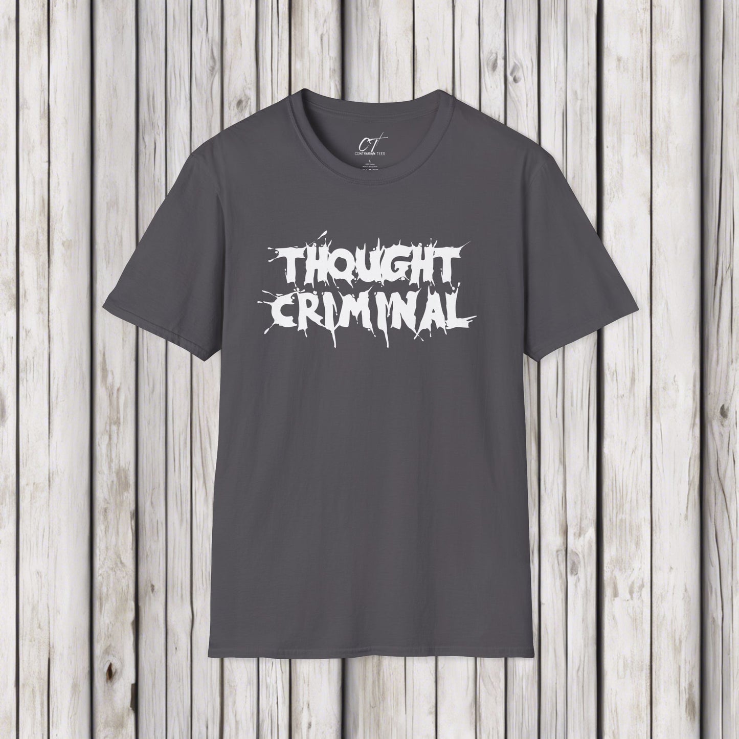 Thought Criminal, Rebel Tee, Subversive Shirt, Anti-establishment Top, Activist Clothing, Protester Apparel