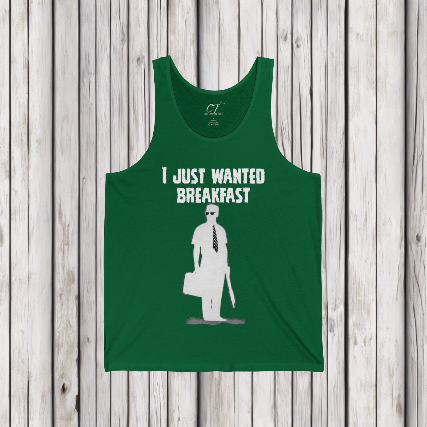 Falling Down, I just wanted breakfast, Dark Humor, Movie quote Tank, Mischievous Apparel, Inside joke, Funny GIft