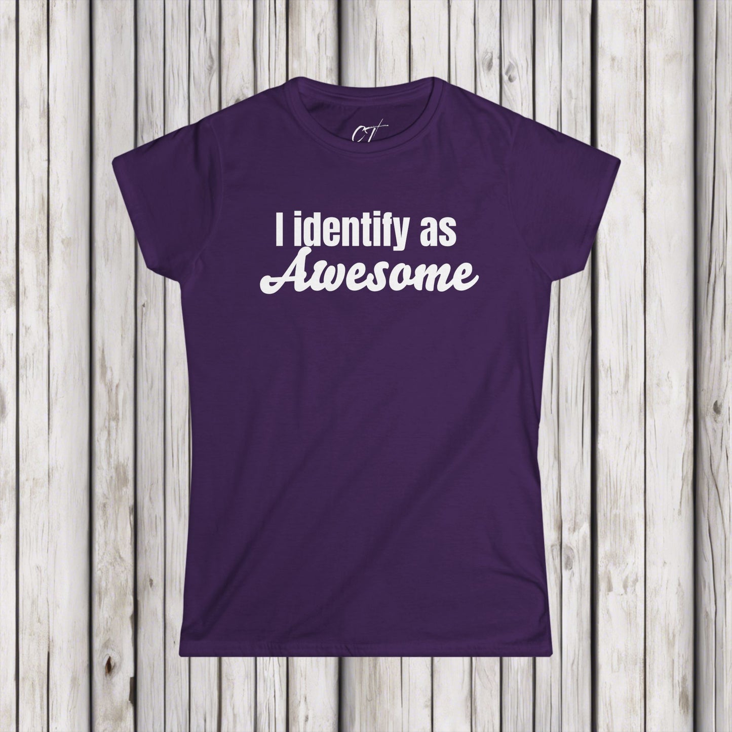 I Identify as Awesome, Women's Tee, Sarcastic Shirt, Smartass Shirt, Adult Humor Shirt, Funny shirt, Funny Gift, Humorous Shirt