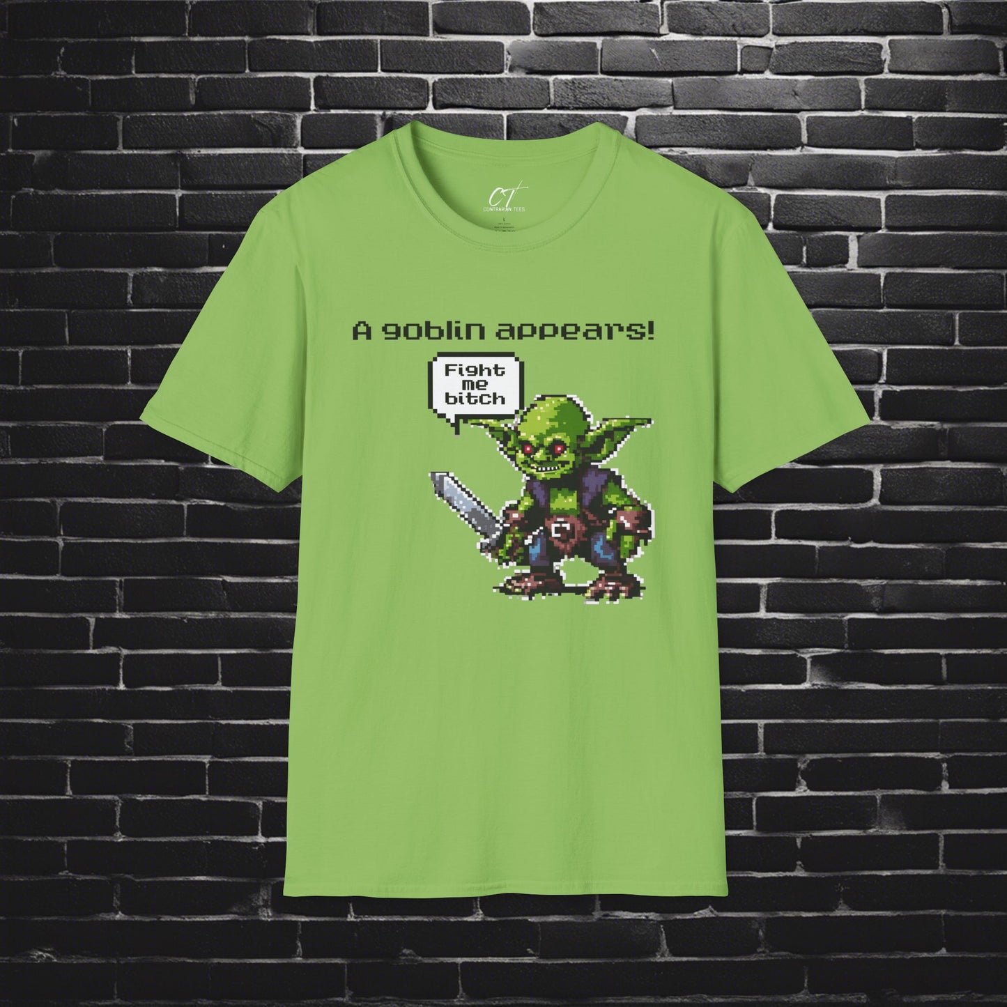 A goblin appears, Mens T-shirt, Funny shirt, Funny Gift, Humorous Shirt, 8 bit art, Dungeons and dragons, nerd shirt, video game shirt