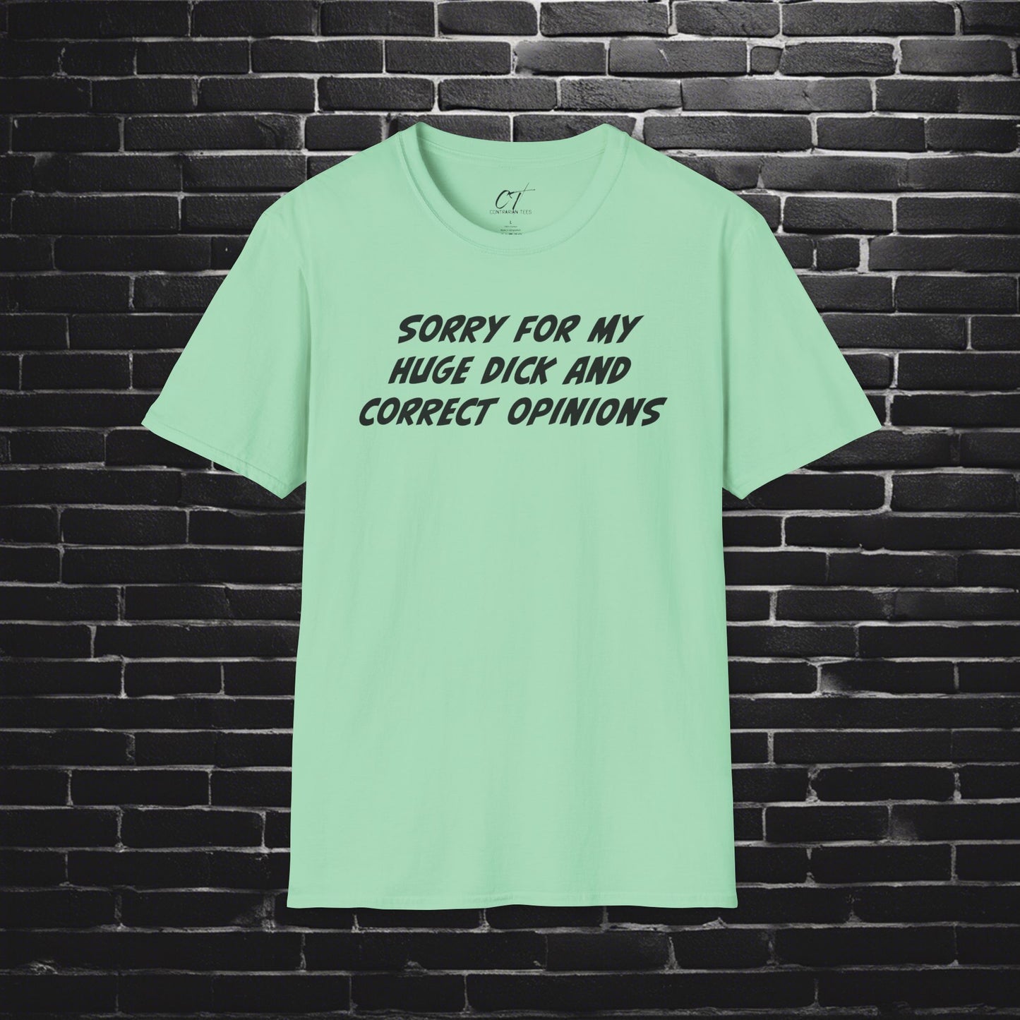 Sorry for my huge dick and correct opinions, Sarcastic Shirt, Smartass Shirt, Adult Humor Shirt, Funny shirt, Funny Gift, Humorous Shirt