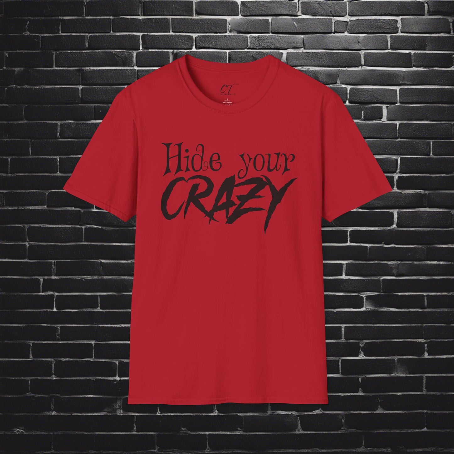 Hide your Crazy, Mischievous Apparel, Sarcastic Shirt, Smartass Shirt, Adult Humor Shirt, Funny shirt, Funny Gift, Humorous Shirt