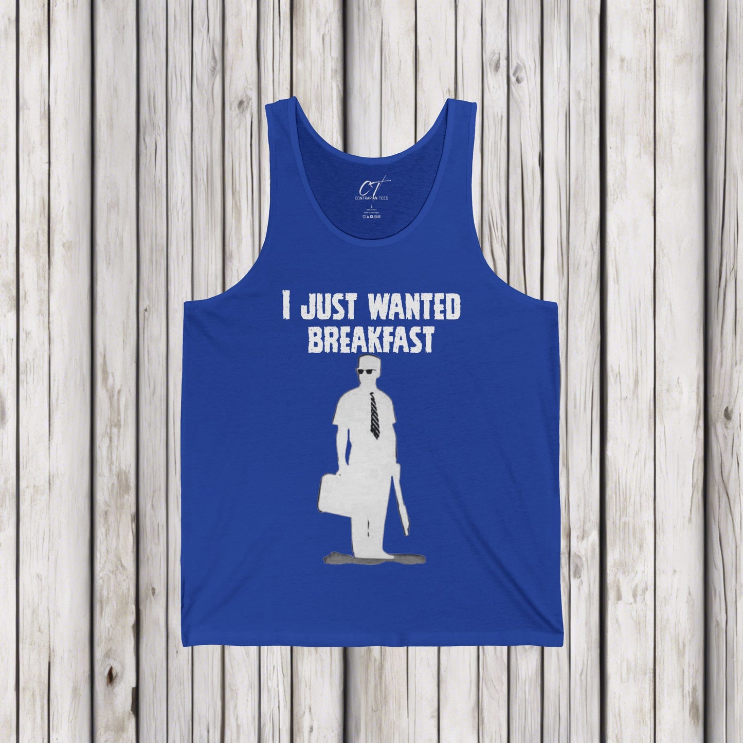 Falling Down, I just wanted breakfast, Dark Humor, Movie quote Tank, Mischievous Apparel, Inside joke, Funny GIft