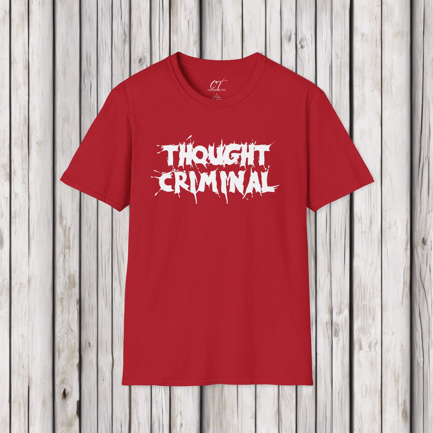 Thought Criminal, Rebel Tee, Subversive Shirt, Anti-establishment Top, Activist Clothing, Protester Apparel