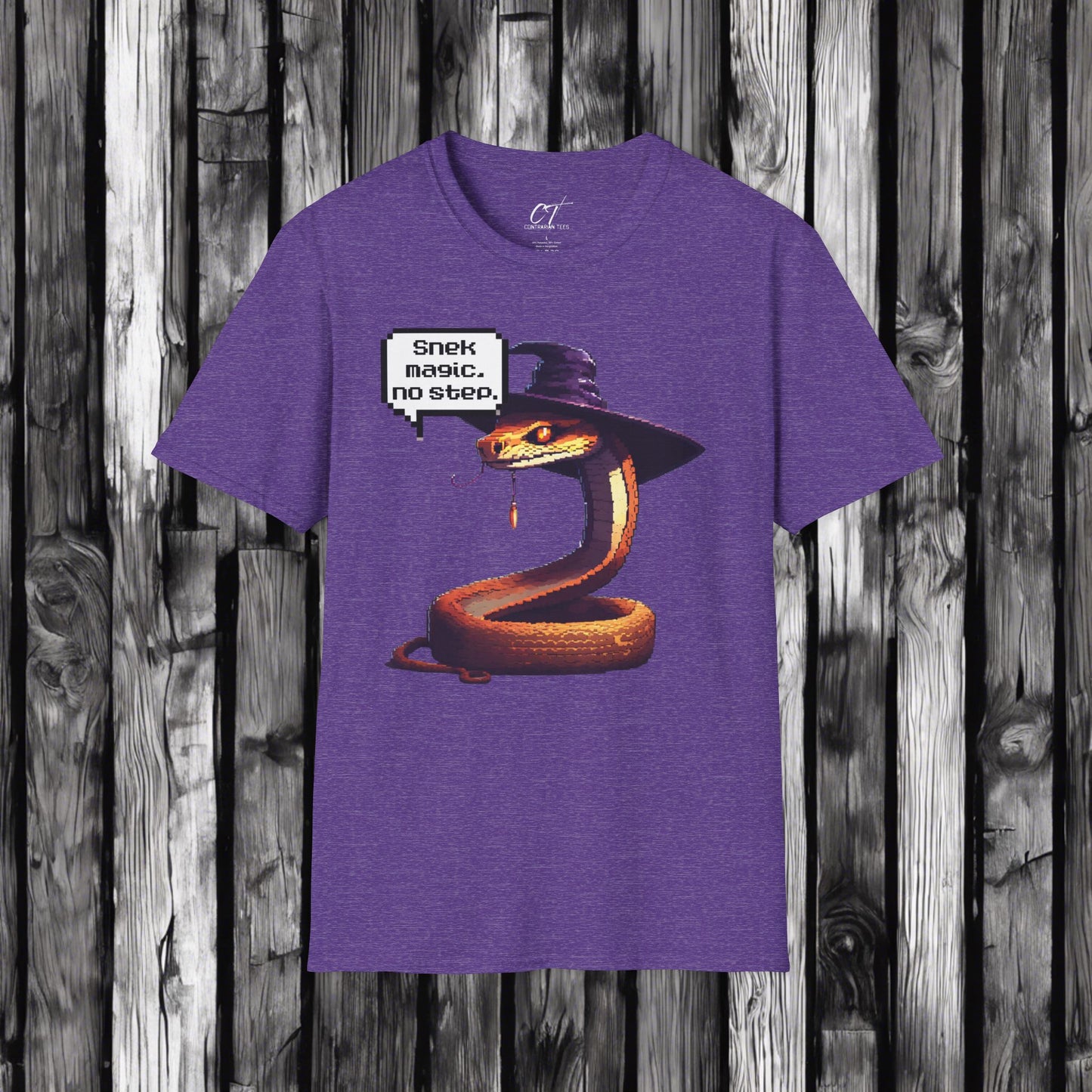 Snek Magic No Step, Halloween, Spooky Season, Funny shirt, Funny Gift, Humorous Shirt, 8 bit art, Dungeons and dragons, nerd shirt