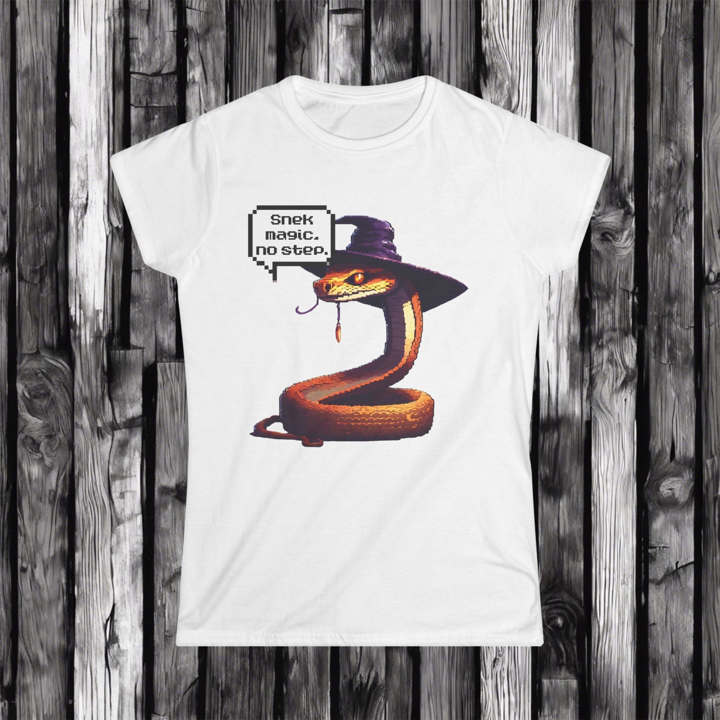 Snek Magic No Step, Halloween, Spooky Season, WomensT, Funny shirt, Funny Gift, Humorous Shirt, 8 bit art, Dungeons and dragons, nerd shirt