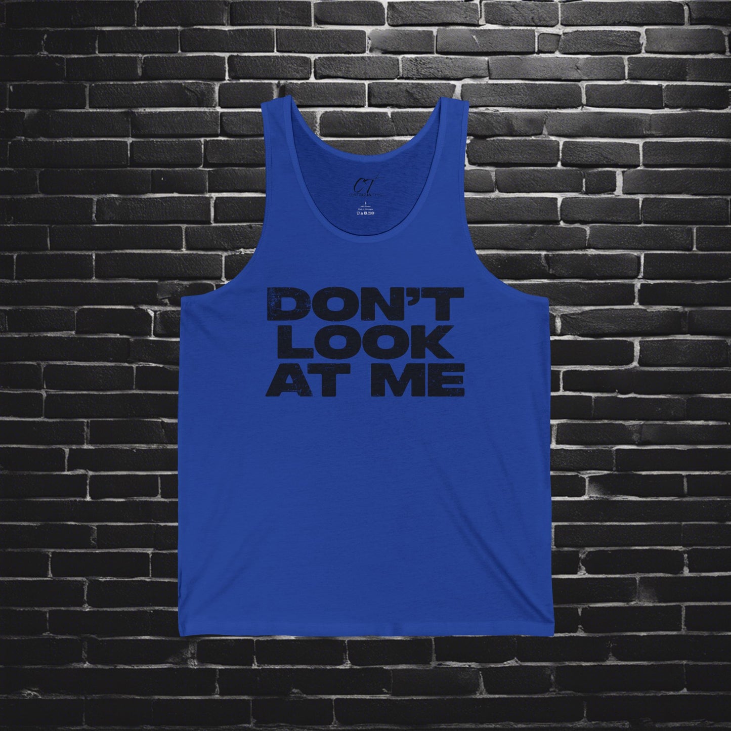 Don't Look At Me, Funny Graphic Tee, Sarcastic T-Shirt, Introvert Shirt, Anti Social Top, Mens Tank