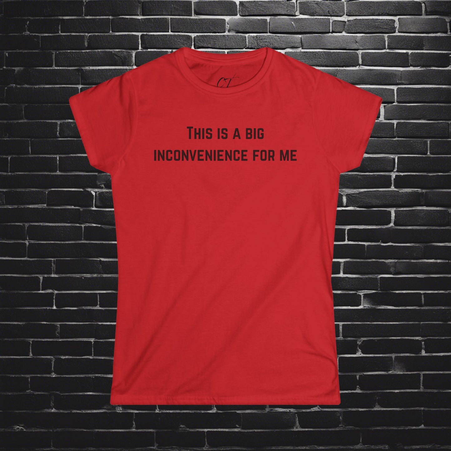 This Is A Big Inconvenience For Me, Casual Top, Women's Graphic Tee, Gift for Her, Funny Shirt, Everyday Wear, Statement T-Shirt