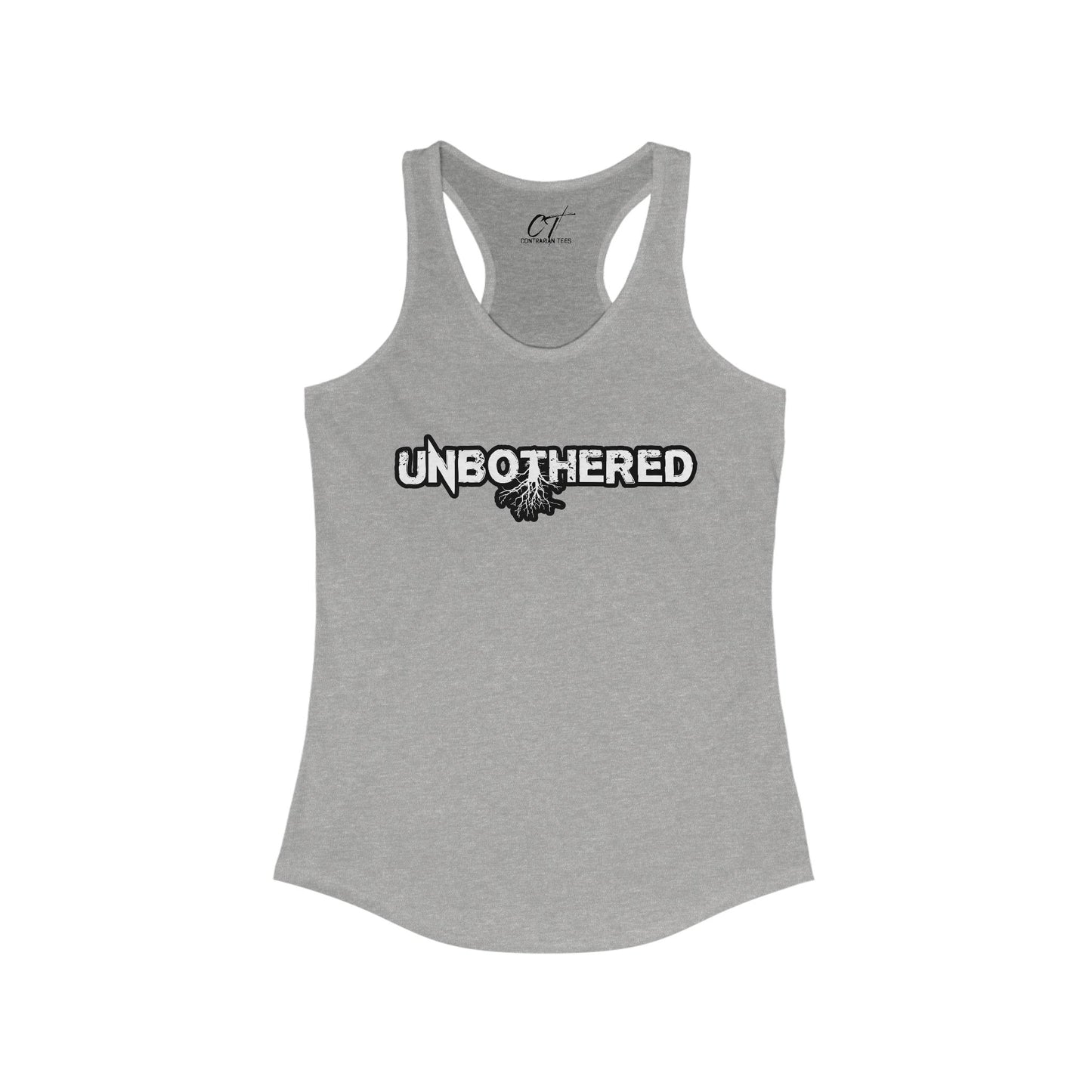 Women's Ideal Racerback Tank, Unbothered Tshirt, Chill Shirt, Relaxed Tee, Minimalist Clothing, Graphic Top, Casual Apparel