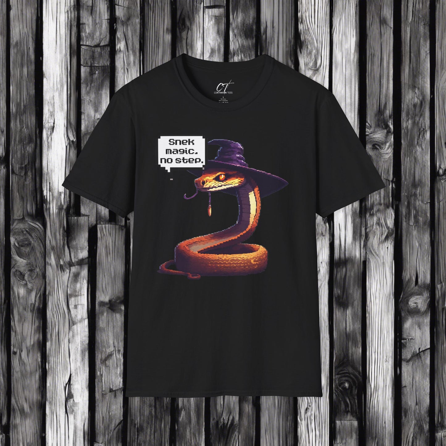Snek Magic No Step, Halloween, Spooky Season, Funny shirt, Funny Gift, Humorous Shirt, 8 bit art, Dungeons and dragons, nerd shirt