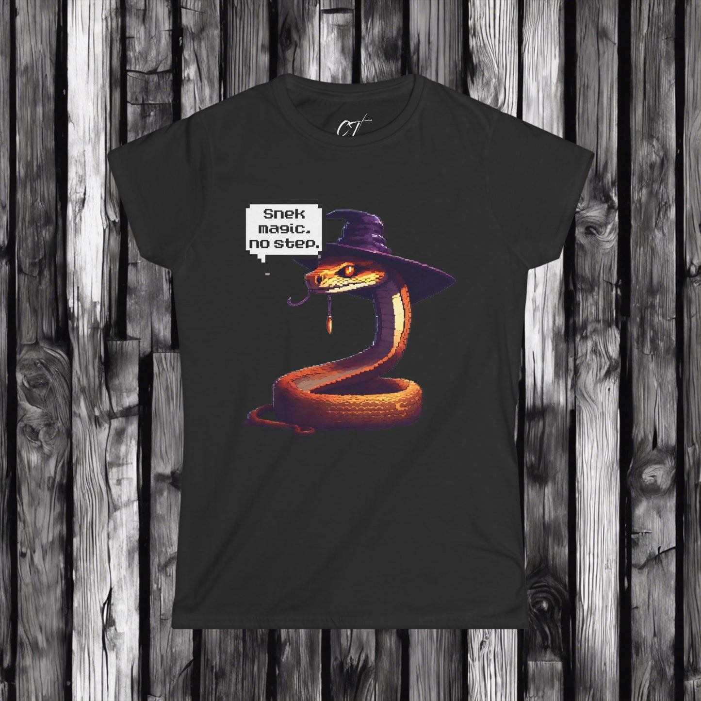 Snek Magic No Step, Halloween, Spooky Season, WomensT, Funny shirt, Funny Gift, Humorous Shirt, 8 bit art, Dungeons and dragons, nerd shirt