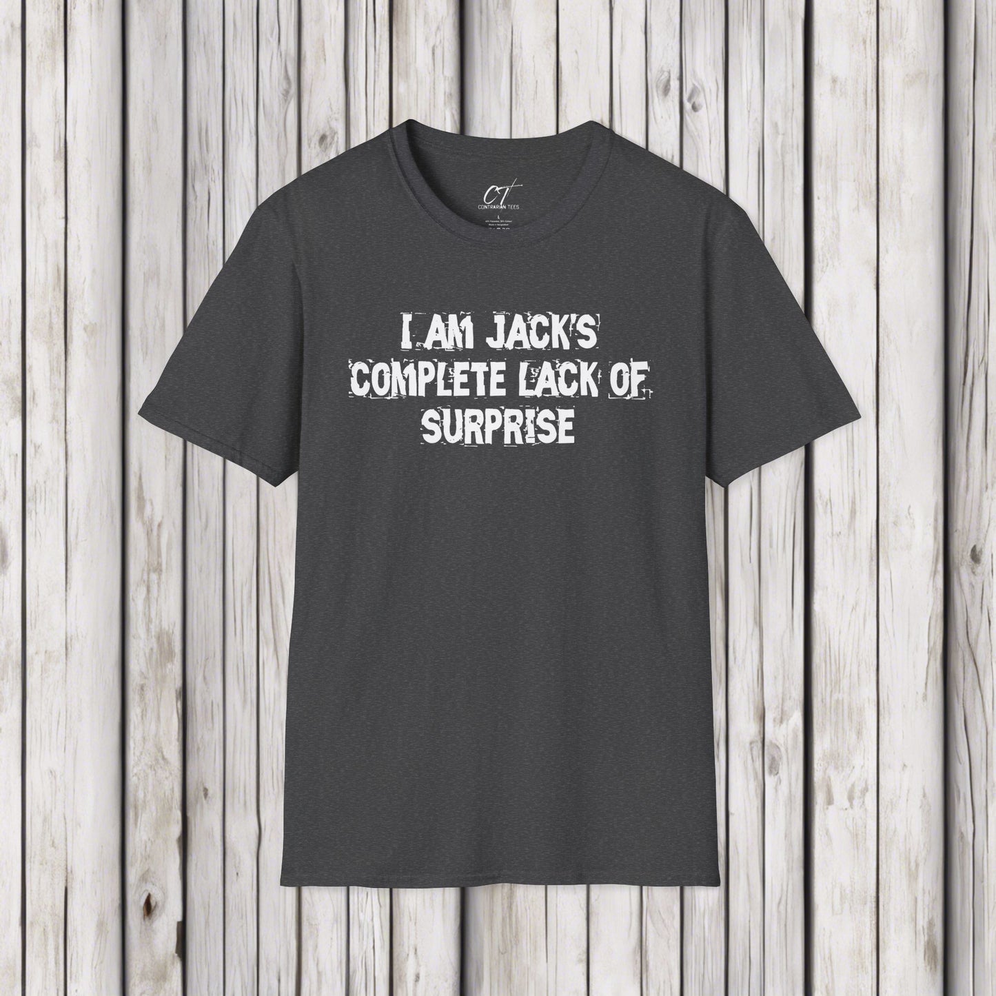 I am Jack's complete lack of suprise, Fight Club, Sarcastic Shirt, Smartass Shirt, Adult Humor Shirt, Funny shirt, Funny Gift
