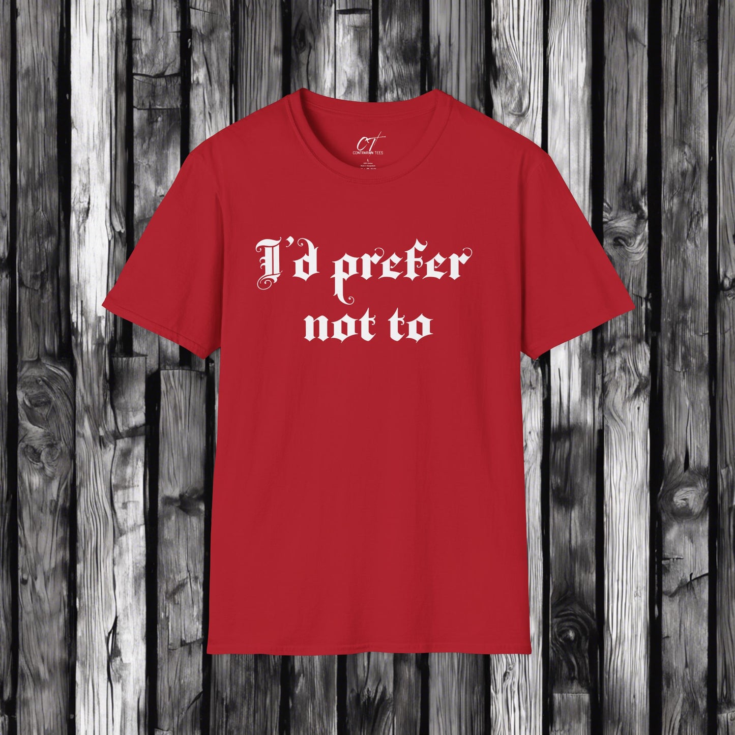 I'd prefer not to, Sarcastic Shirt, Smartass Shirt, Adult Humor Shirt, Funny shirt, Funny Gift, Humorous Shirt, Nope