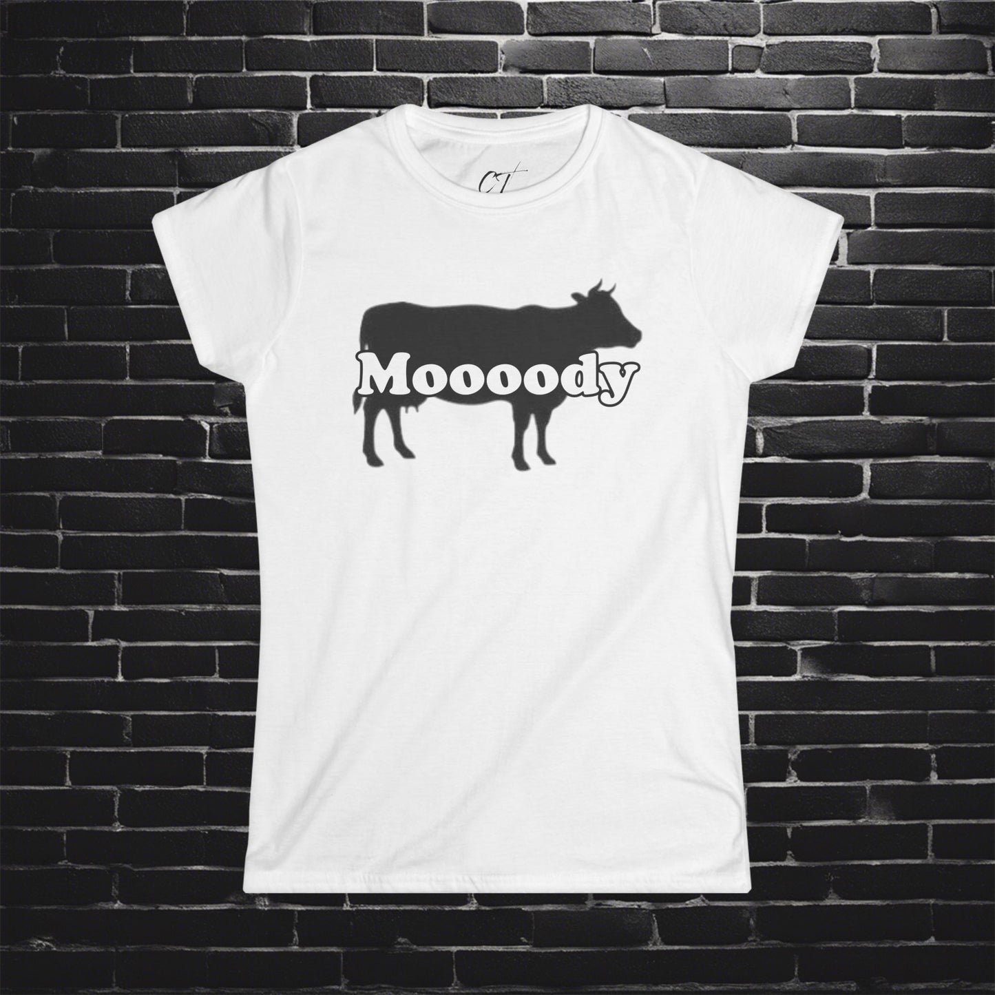 Moody, Women's Tee, Cow Shirt, Mischievous Apparel, Sarcastic Shirt, Smartass Shirt, Funny shirt, Funny Gift, Humorous Shirt