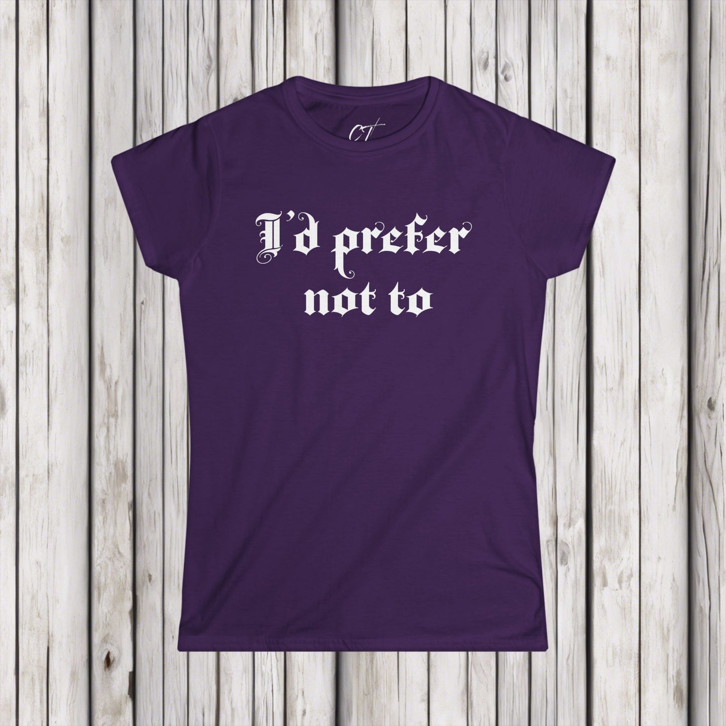 I'd prefer not to, Women's Tee, Sarcastic Shirt, Smartass Shirt, Adult Humor Shirt, Funny shirt, Funny Gift, Humorous Shirt, Nope