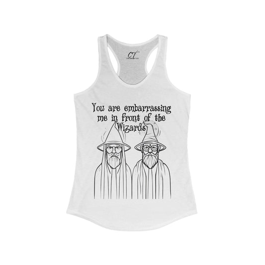 Marvel Quotes, Humorous Wizard Tank Top, Funny Racerback for Women, Ideal for Casual Days, Gifts for Wizards Fans, Quirky Summer Apparel