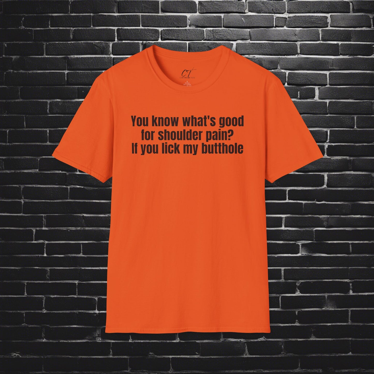 Step Brothers, You know what's good for shoulder pain?, Movie Quotes, Will Ferrell, Laughs for Gatherings, Perfect for Casual Wear, Playful Quote Tee
