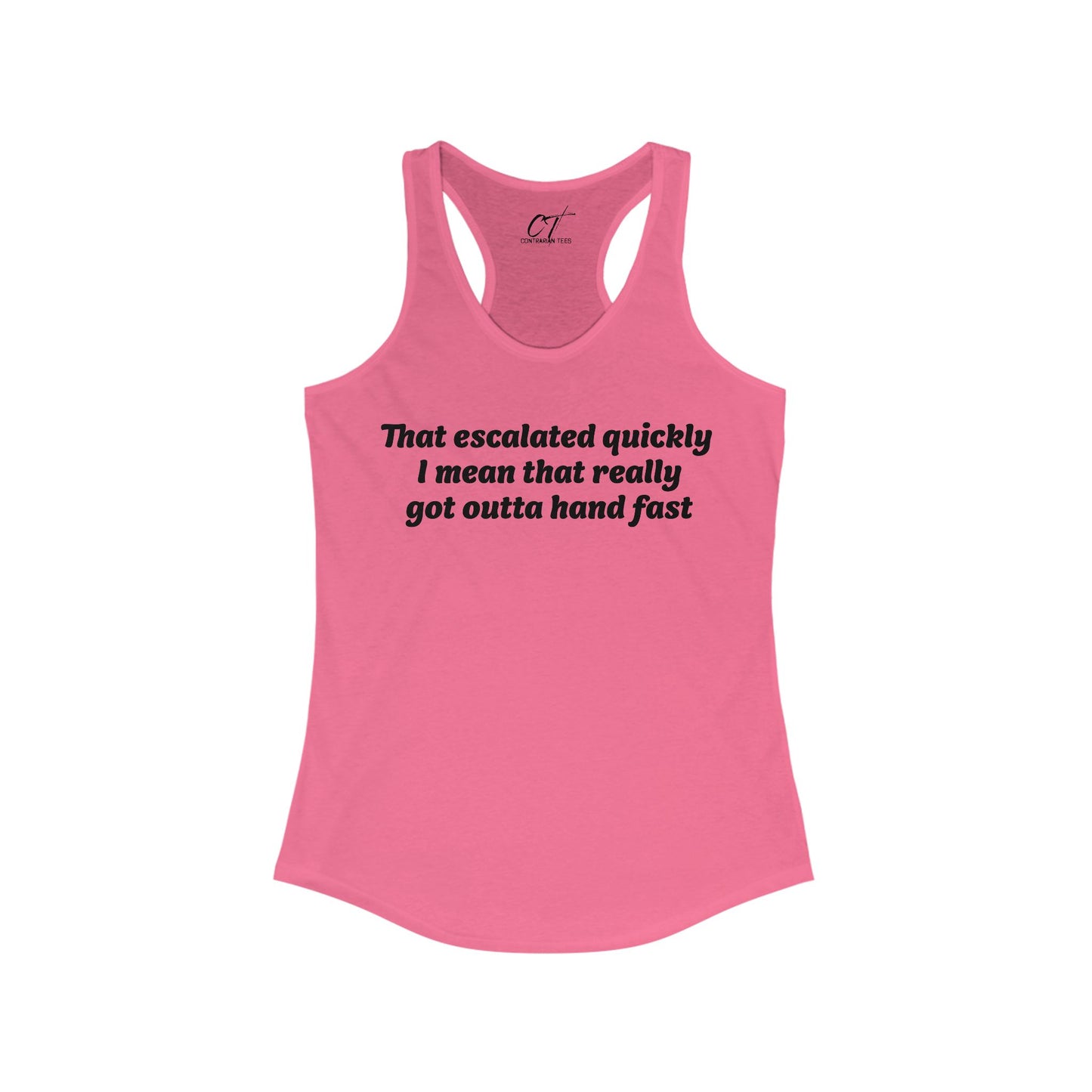 Anchor Man, That Escalated Quickly Tank, Will Ferrell, Women's Casual, Funny Quote Shirt, Gift for Her, Perfect for Birthdays, Humor Apparel