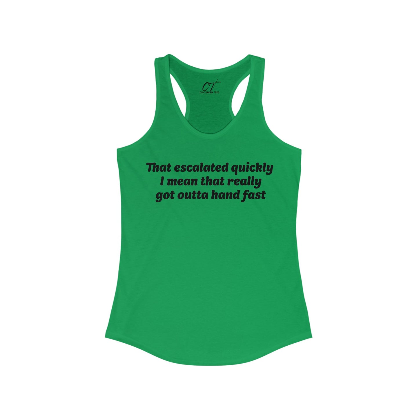 Anchor Man, That Escalated Quickly Tank, Will Ferrell, Women's Casual, Funny Quote Shirt, Gift for Her, Perfect for Birthdays, Humor Apparel