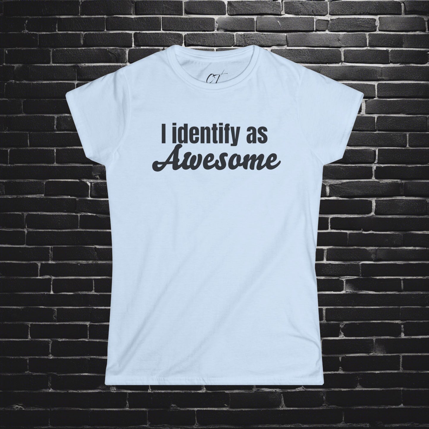 I Identify as Awesome, Women's Tee, Sarcastic Shirt, Smartass Shirt, Adult Humor Shirt, Funny shirt, Funny Gift, Humorous Shirt