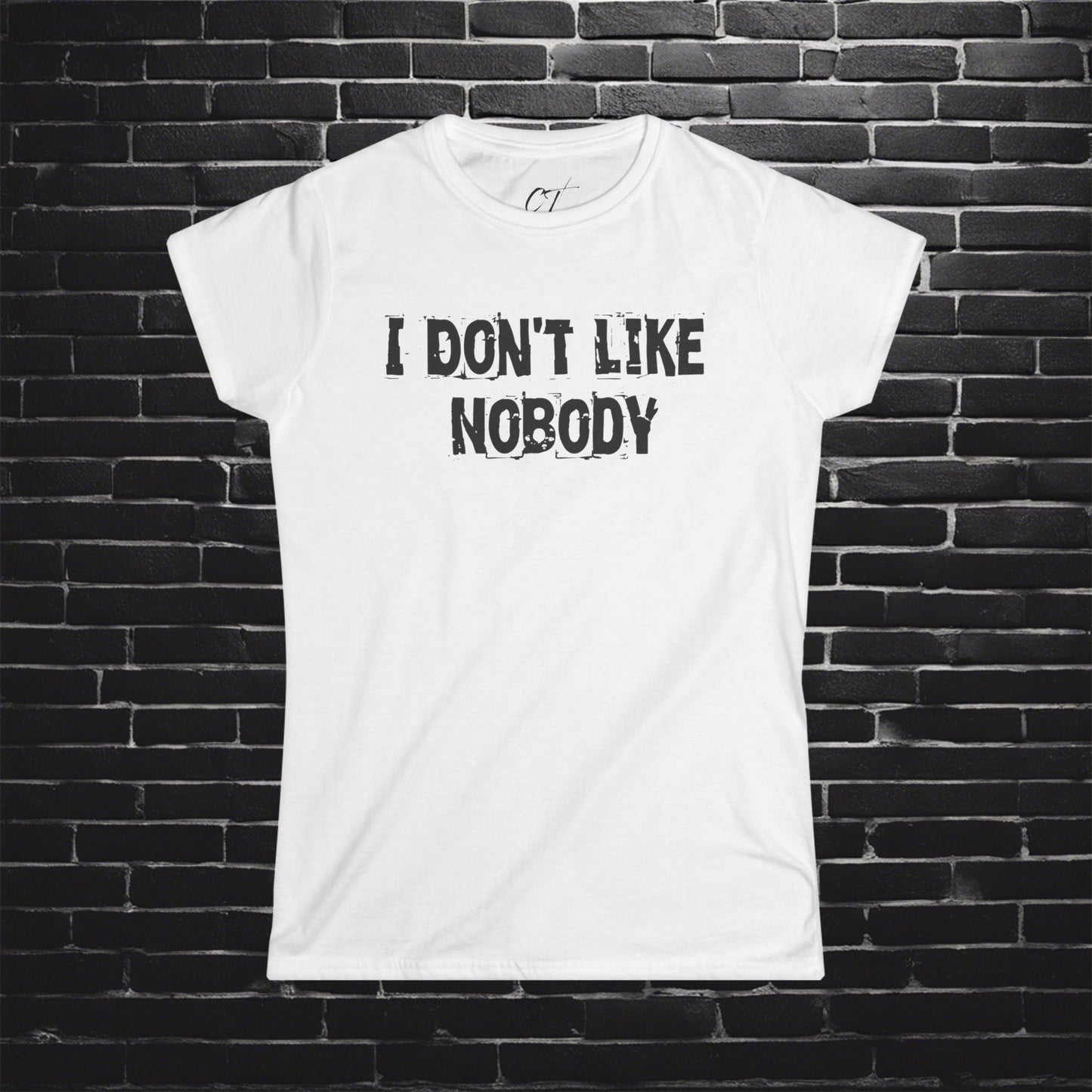 I don't like nobody, Womens T-shirt, Sarcastic Shirt, Smartass Shirt, Adult Humor Shirt, Funny shirt, Funny Gift, Humorous Shirt