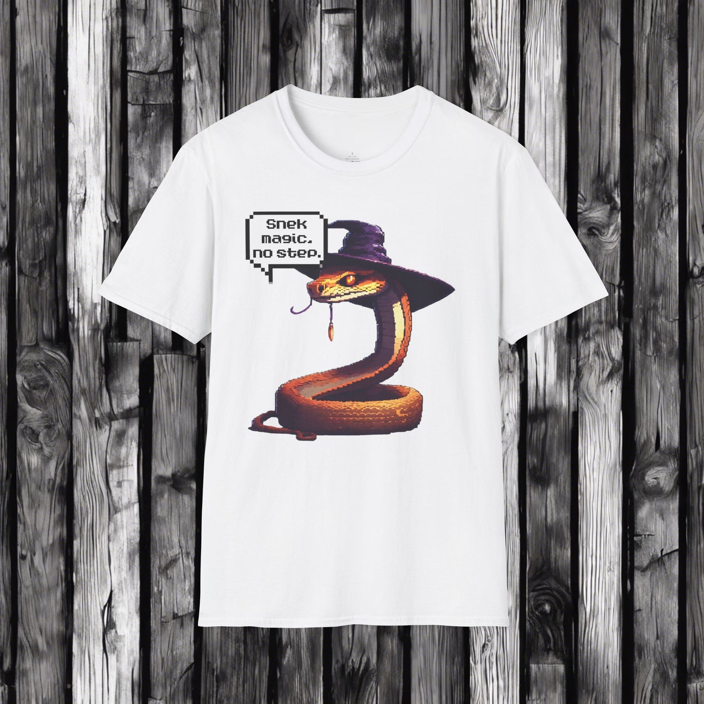 Snek Magic No Step, Halloween, Spooky Season, Funny shirt, Funny Gift, Humorous Shirt, 8 bit art, Dungeons and dragons, nerd shirt