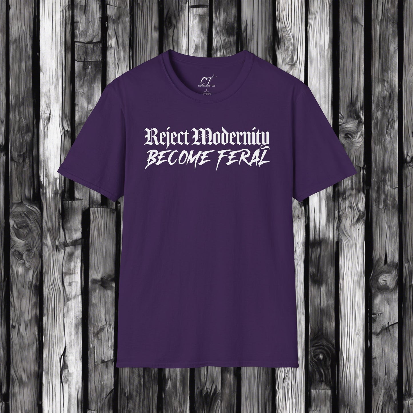 Reject Modernity Become Feral, Mischievous, Sarcastic Shirt, Smartass Shirt, Adult Humor Shirt, Funny shirt, Funny Gift, Humorou