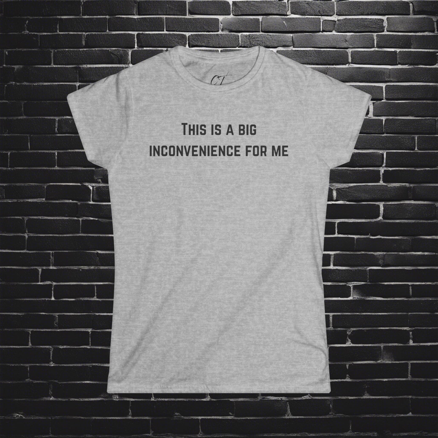 This Is A Big Inconvenience For Me, Casual Top, Women's Graphic Tee, Gift for Her, Funny Shirt, Everyday Wear, Statement T-Shirt