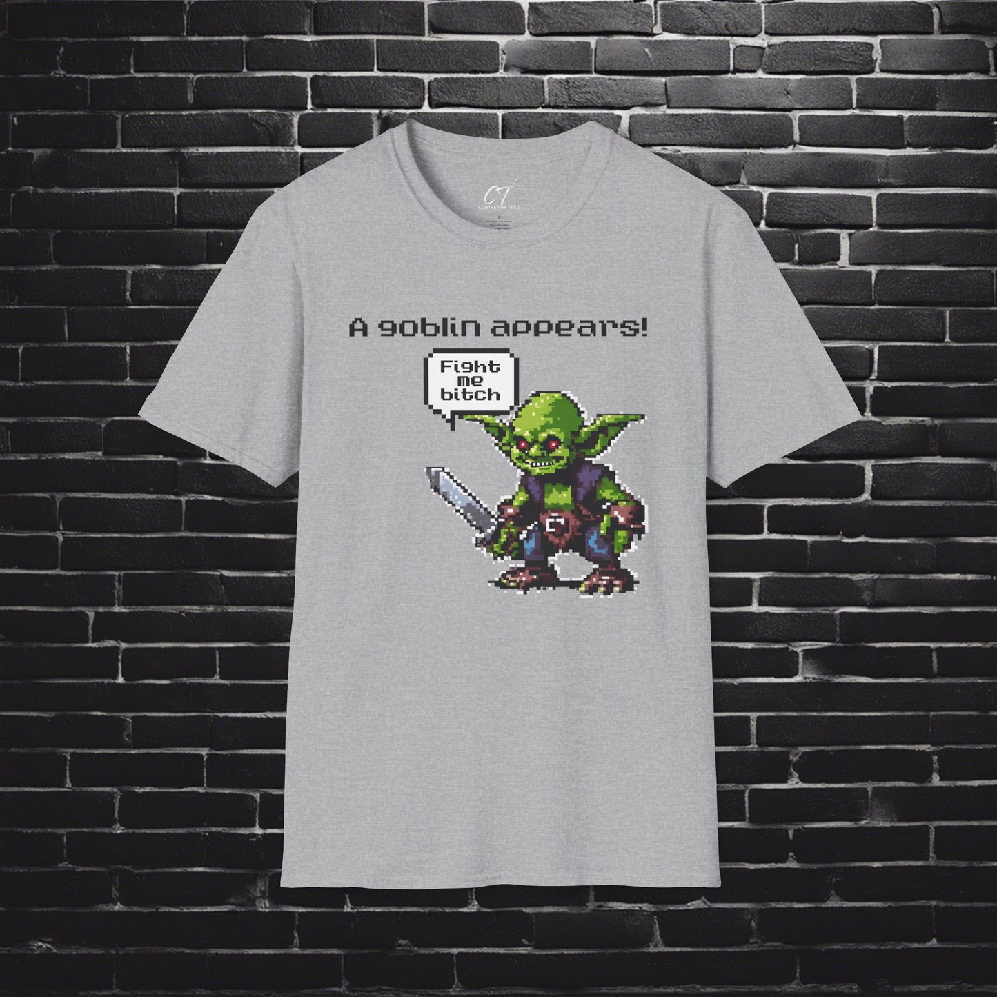 A goblin appears, Mens T-shirt, Funny shirt, Funny Gift, Humorous Shirt, 8 bit art, Dungeons and dragons, nerd shirt, video game shirt