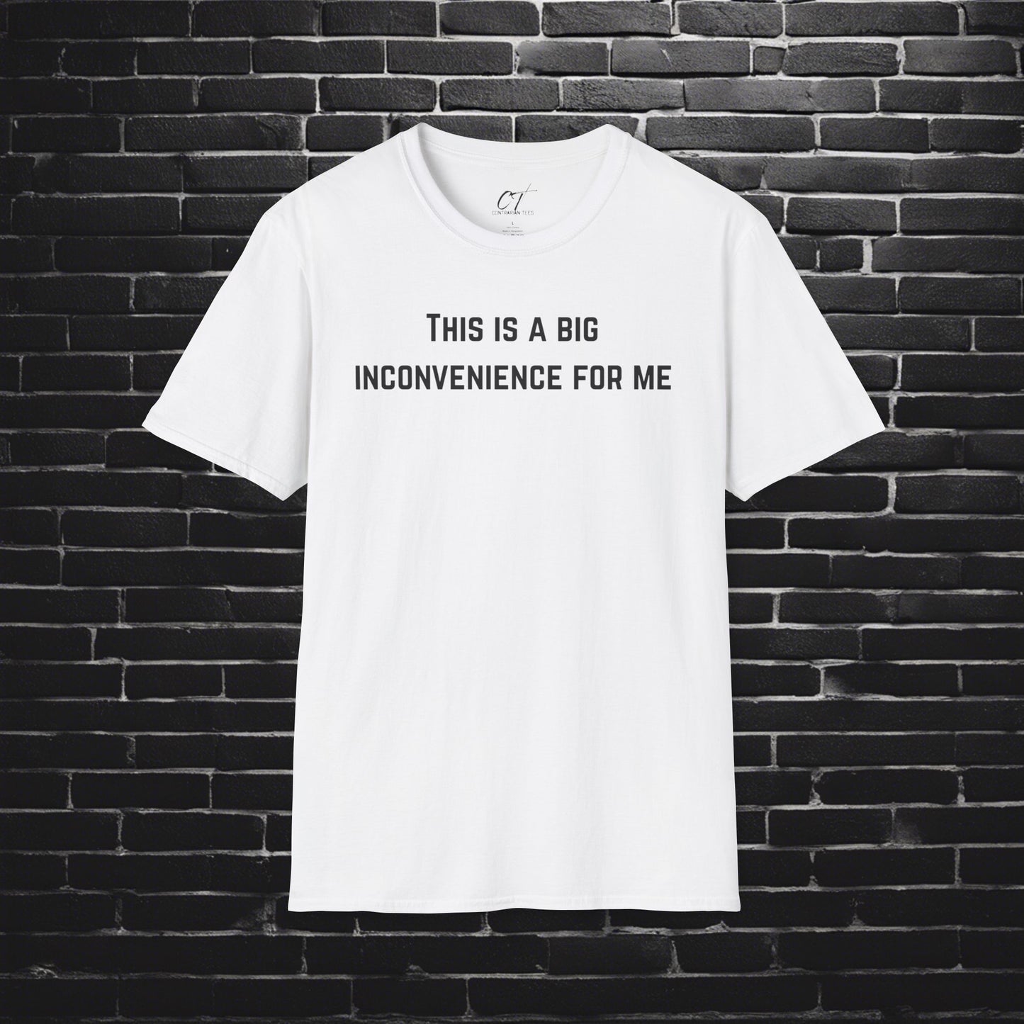 This is a big inconvenience for me, Sarcastic Tee, Graphic Tee, Humor Shirt, Casual Shirt, Novelty Gift