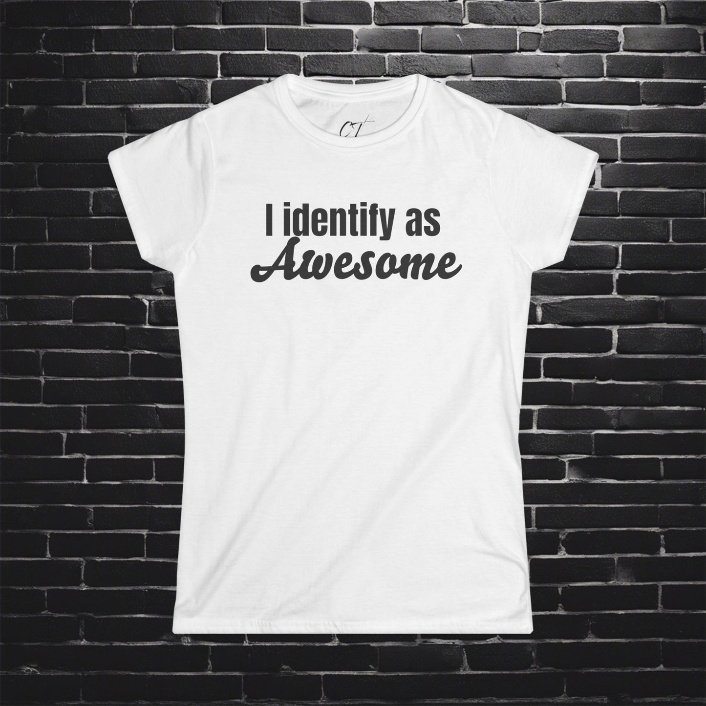I Identify as Awesome, Women's Tee, Sarcastic Shirt, Smartass Shirt, Adult Humor Shirt, Funny shirt, Funny Gift, Humorous Shirt