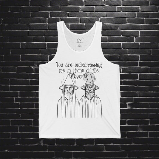Marvel Quotes, Jersey Tank with Wizard Quote - Humorous Gift, Summer Wear, Couch Potato Shirt, Geeky Apparel, Magic Lover Tank Top