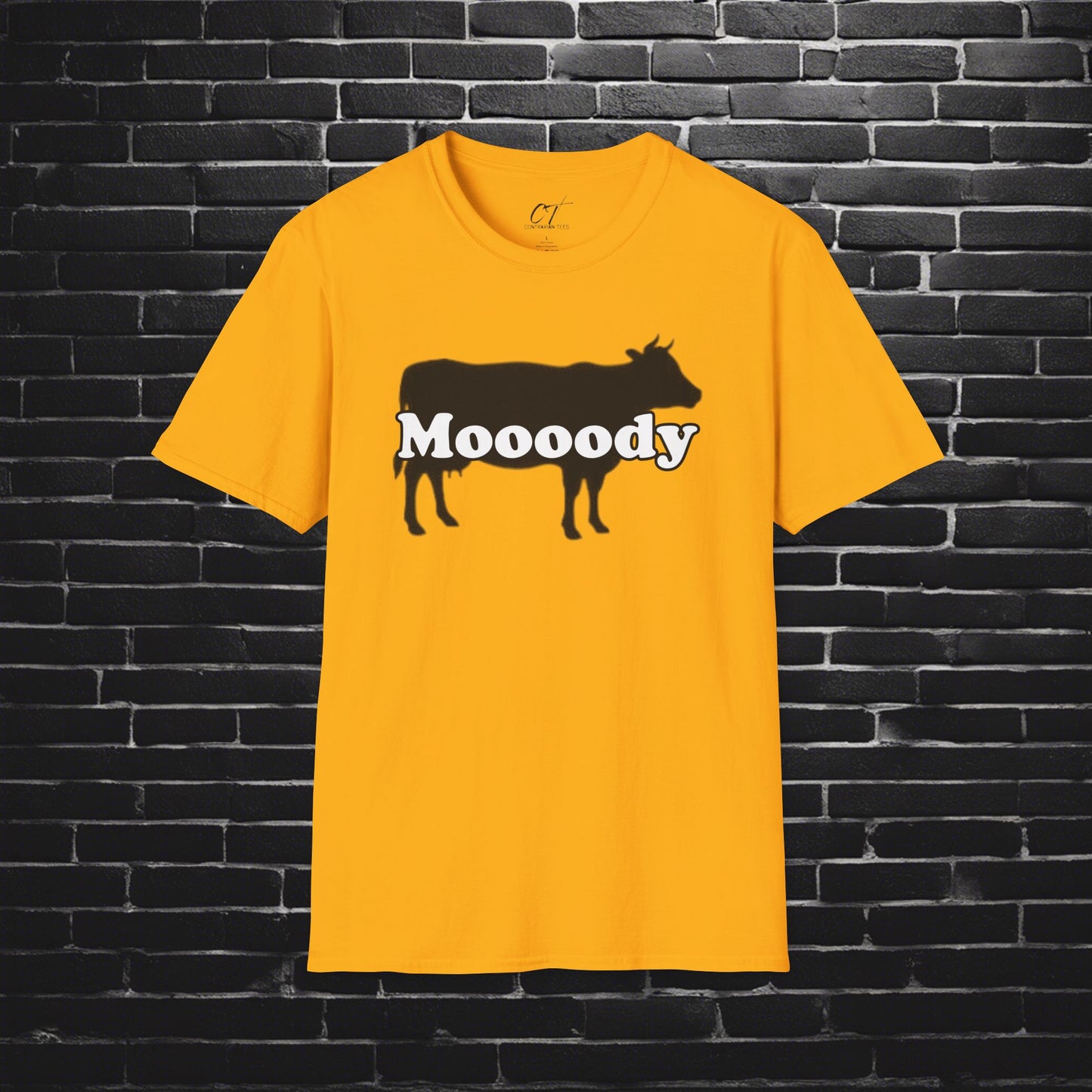 Moody, Cow Shirt, Mischievous Apparel, Sarcastic Shirt, Smartass Shirt, Adult Humor Shirt, Funny shirt, Funny Gift, Humorous Shirt