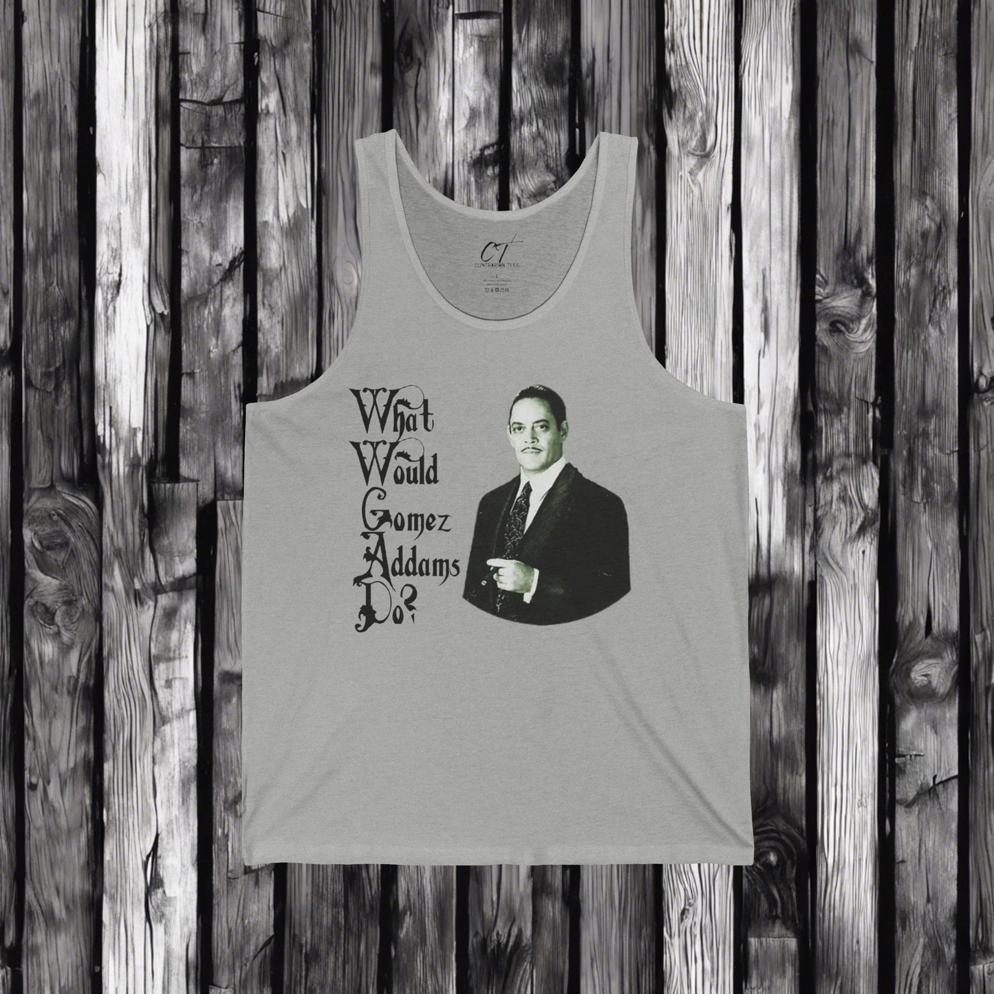 The Addams Family, Gomez Addams, WWGAD, Spooky Tank, Halloween Tank, Dark Humor, Movie Shirt, Mischievous Apparel, Funny GIft