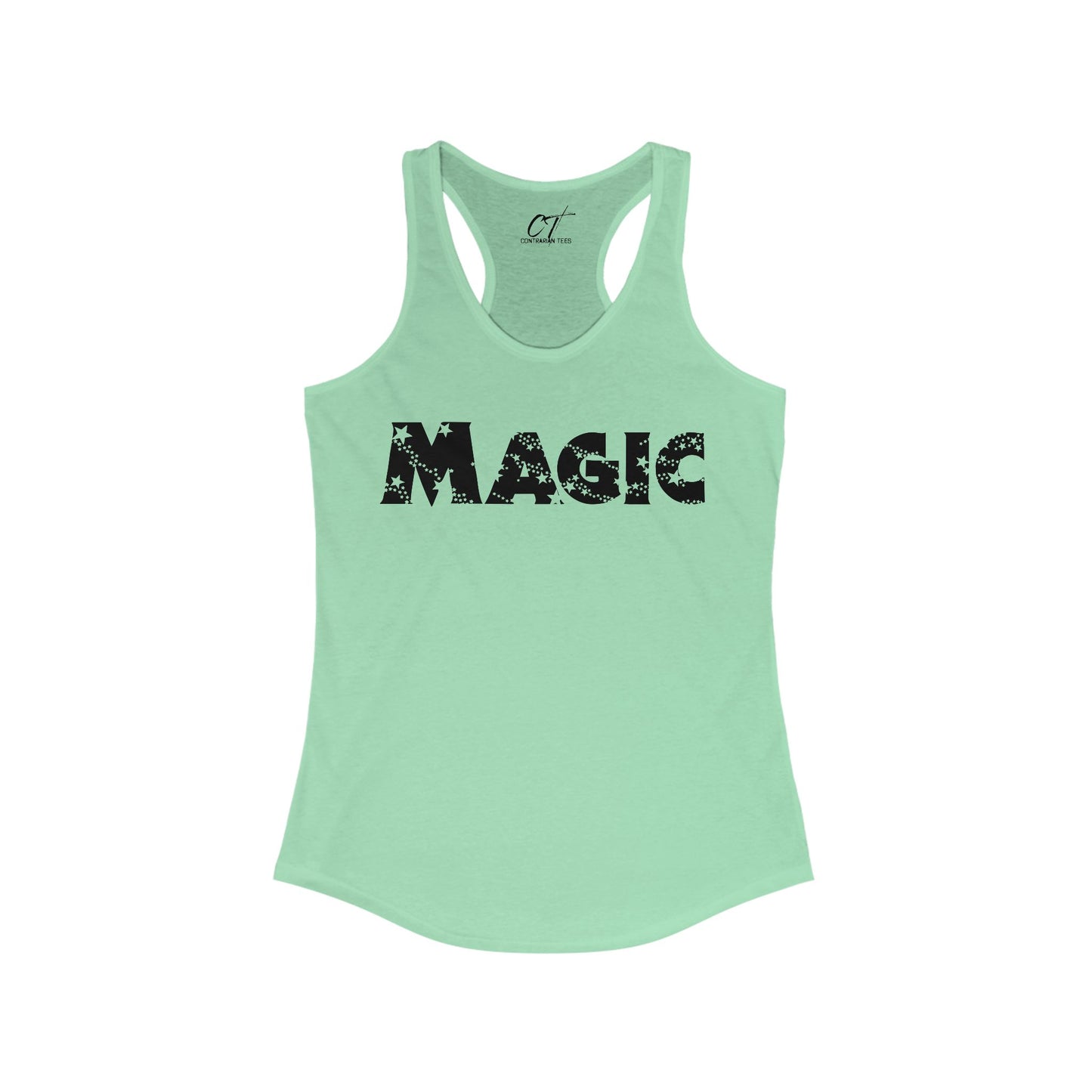 Magic, Women's Racerback Tank Top, Inspirational Gift, Summer Activewear, Workout Apparel, Motivational Clothing, Casual Daytop
