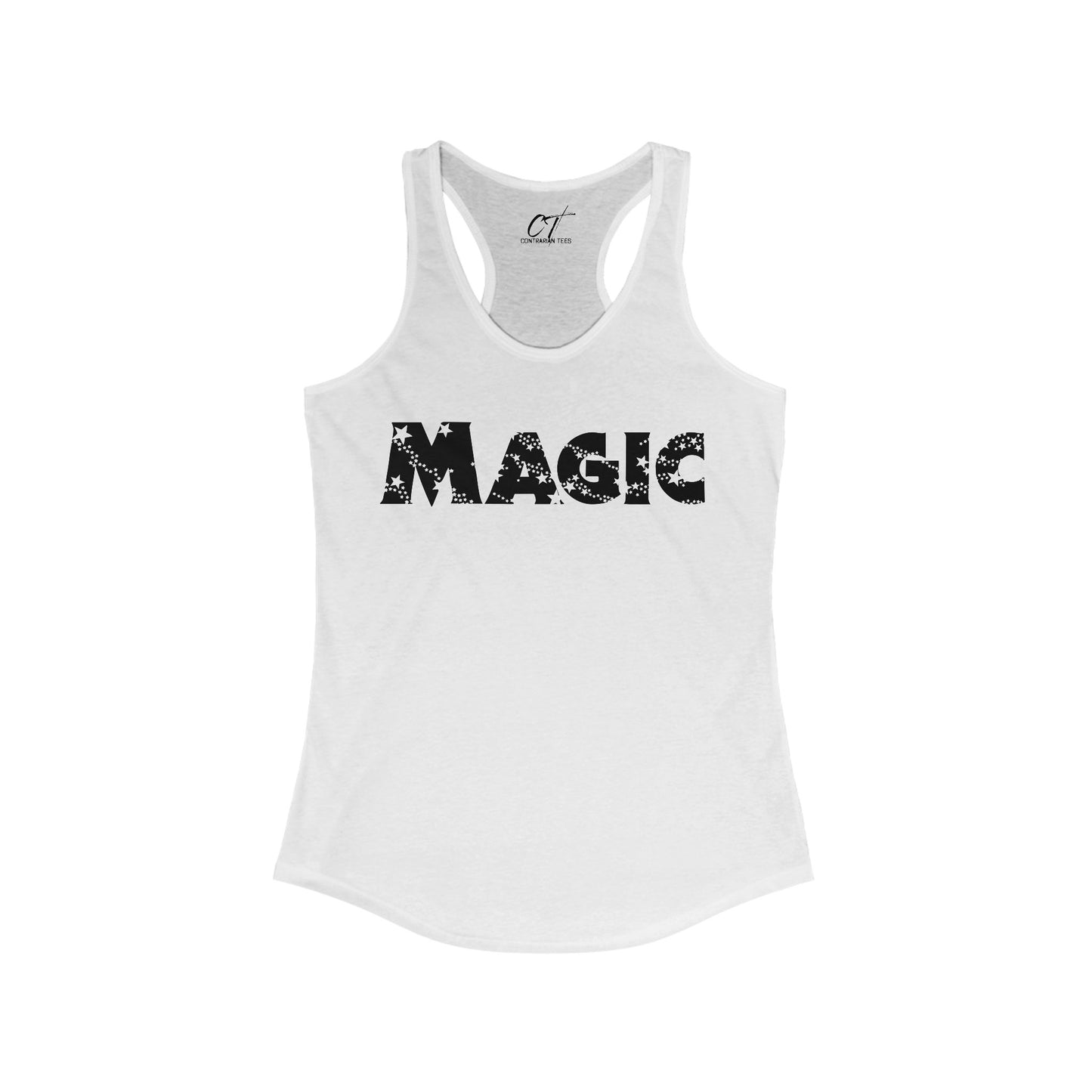 Magic, Women's Racerback Tank Top, Inspirational Gift, Summer Activewear, Workout Apparel, Motivational Clothing, Casual Daytop