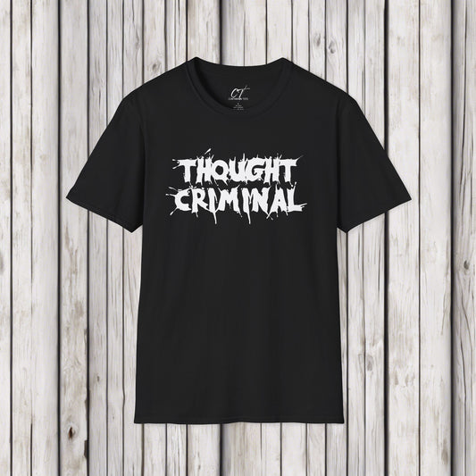 Thought Criminal, Rebel Tee, Subversive Shirt, Anti-establishment Top, Activist Clothing, Protester Apparel