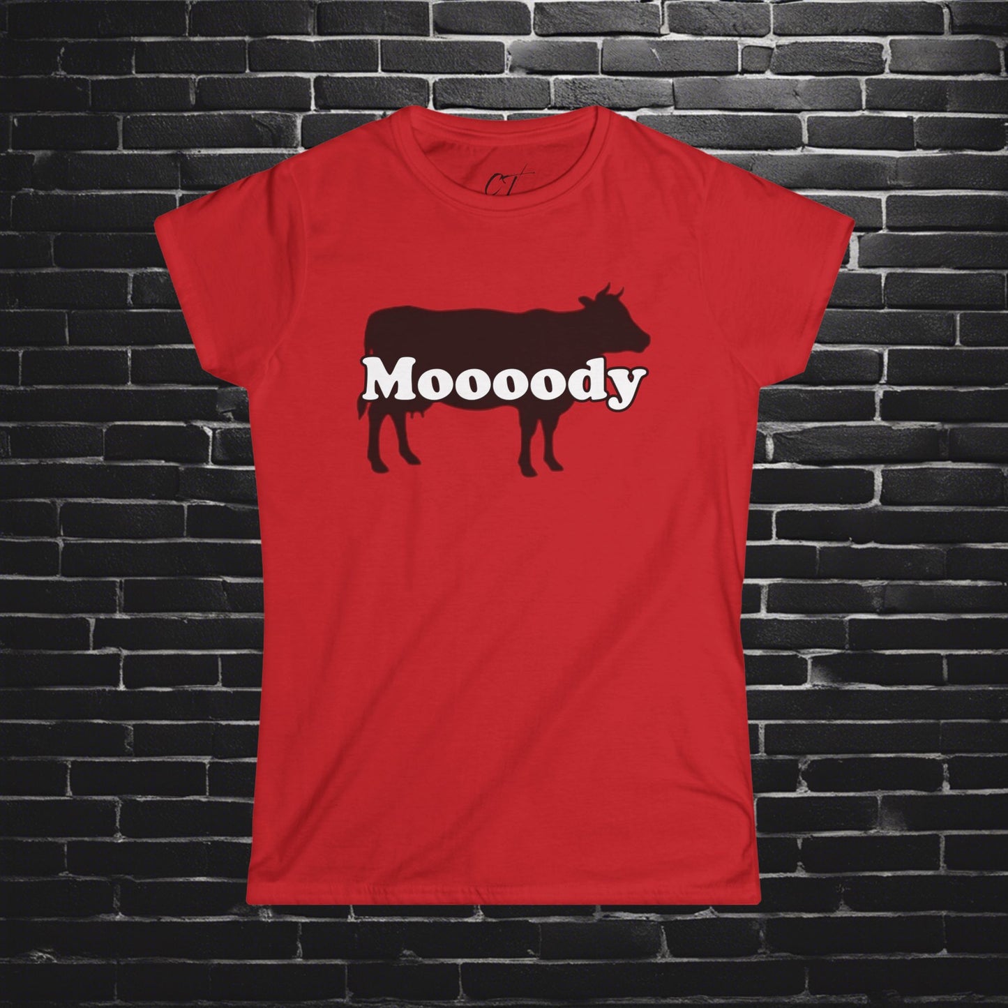 Moody, Women's Tee, Cow Shirt, Mischievous Apparel, Sarcastic Shirt, Smartass Shirt, Funny shirt, Funny Gift, Humorous Shirt