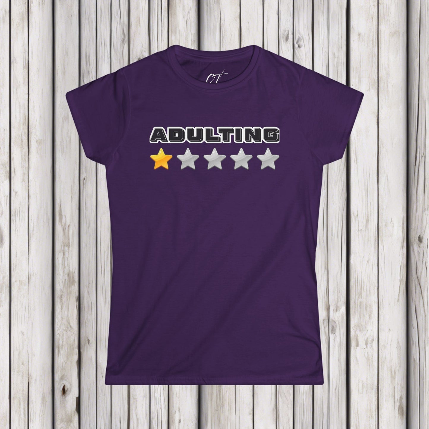 Adulting One Star Rating, Women's Tee, Mischievous Apparel, Sarcastic Shirt, Smartass Shirt, Funny shirt, Funny Gift, Humorous Shirt